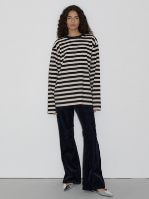 STRIPE FLUFFY T-SHIRTS