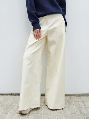 Corduroy Wide Pants_IVORY