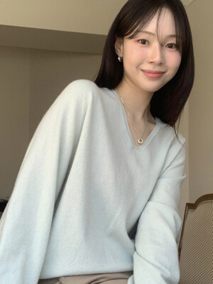 [25SS] CASH MERINO V-NECK KNIT_MINT