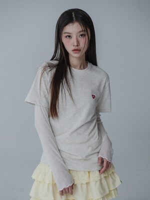 ESSENTIAL EMBO TSHIRT_OATMEAL