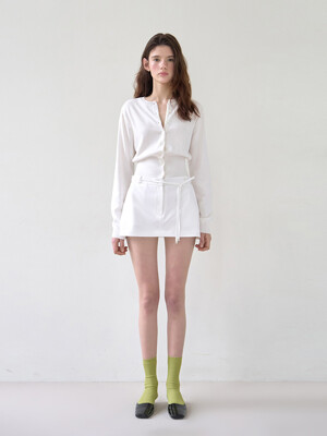 MONA MINI SKIRT PANTS (WHITE)