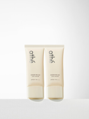 아떼 비건 릴리프 자외선자단제 속당김없는 무기자차 선크림 40ml x 2개 (SPF 50+/PA++++)