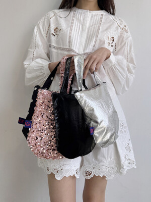 Jour mini bag. (dot/spangle/siver/chic black)