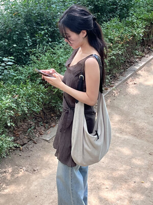 [단독]FLOWY  BAG_canvas black
