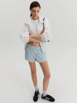 코니 윈드브레이커 후디 점퍼_화이트 / CONNIE WINDBREAKER HOODED JUMPER_WHITE