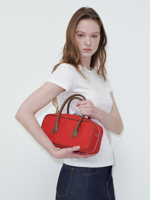 Baguette Bento Bag Red & Brown