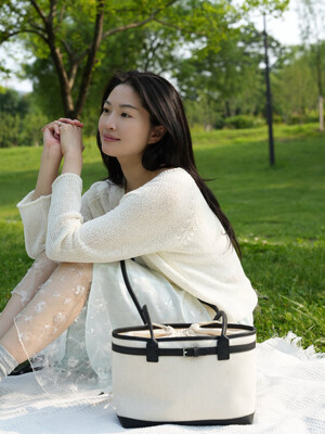 [류이서PICK!][단독]ANC CANVAS BELT BASKET BAG