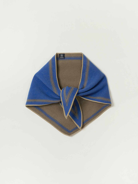 세이지먼트 EDAN COLOR SCHEME WOOL MUFFLER_BLUE-BROWN