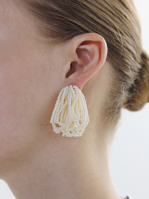 먼데이에디션 [7차 리오더][셀럽 픽]Seed Pearl Tassel Earrings