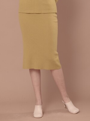 3D Cashmere Long Skirt -YG