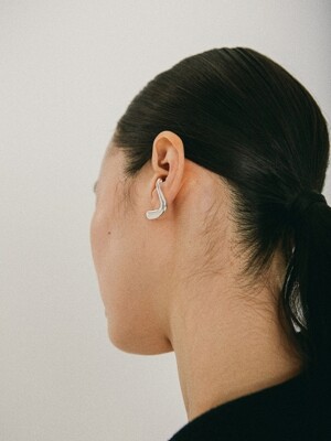 Croissant earrings - silver