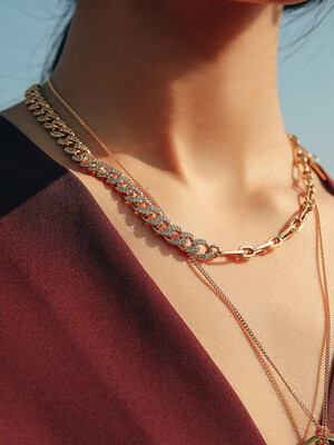 GOLD CHAIN MIX NECKLACE GOLD
