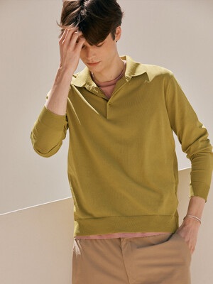 [리퍼브]Cool-Yarn Knit Polo Shirt_3color