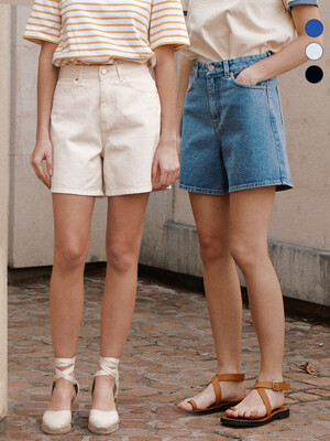 High-rise Denim Shorts_3color
