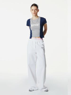 Double Banding Pants (White)