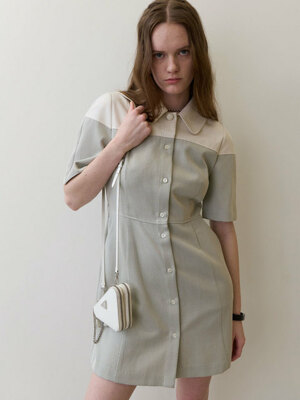 23 Summer_ Light Green Cotton Mini Dress