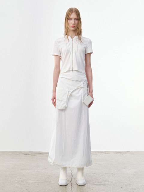 원피스 - 스튜디오 테이블 (STUDIO TABLE) - HALTER NECK STRING DRESS, WHITE