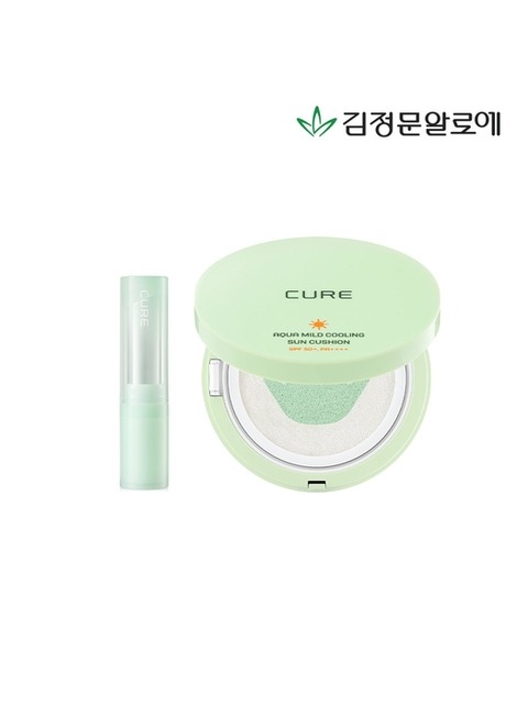 립메이크업 - 김정문알로에 (CURE) - [김정문알로에] 큐어 아쿠아 마일드 선쿠션 시즌3 + 어터 립밤