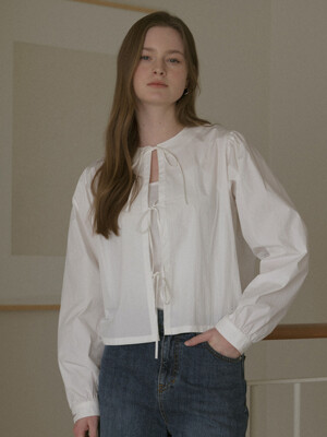TWO WAY PUFF SLEEVE BLOUSE [WHITE]