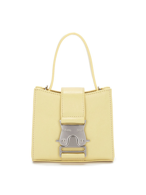 토트백 - 마뗑킴 (Matin Kim) - SQUARE MINI LEATHER BUCKLE BAG IN YELLOW