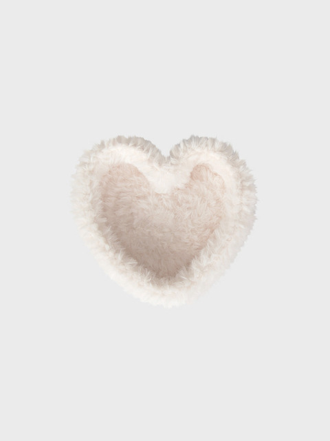 홈데코 - 히플로우 (HYFLOW) - furry heart tray (ivory)