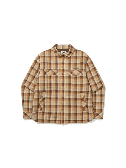 아우터,아우터,아우터,아우터,아우터 - 코닥 어패럴 (KODAK Apparel) - 트립 체크 패딩 셔츠 BROWN