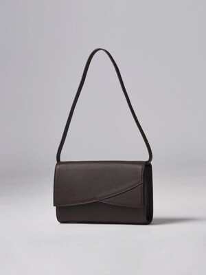 erg leather shoulder bag_dark brown