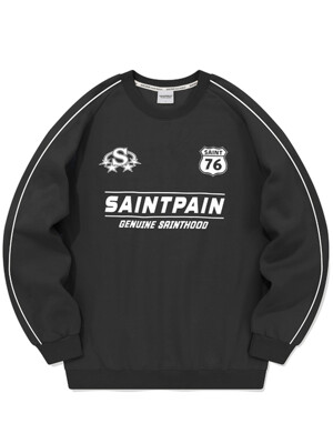 SP LEAGUE PIPING CREWNECK-BLACK