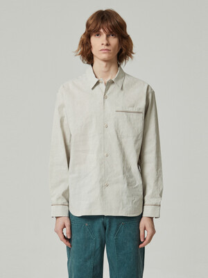 semi-over cotton-linen blended embroidery shirt_CWSAM24205BEX