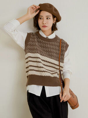 LS_Casual autumn knit vest