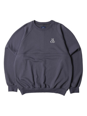 BIO WASHED SWEAT SHIRTS (FOG BLUE)