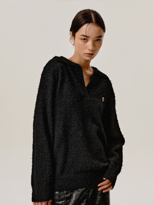 Tail Collar knit_Black