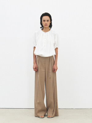 TFR STRIPE WIDE TROUSERS_2COLORS