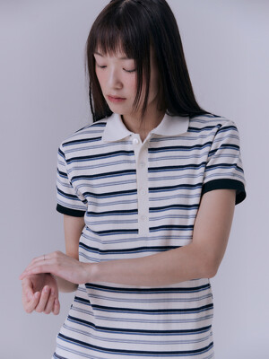 Stripe pique rib t-shirt (MULTI)
