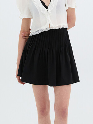 Flared Tuck Skirt