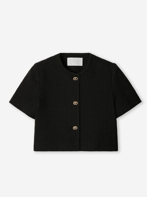 [단독]summer tweed jacket_black