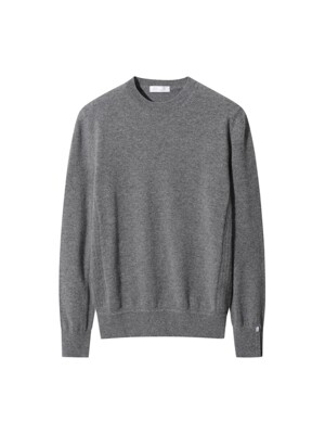 Men Essential Crew Sweater_D6WAW24101GYX