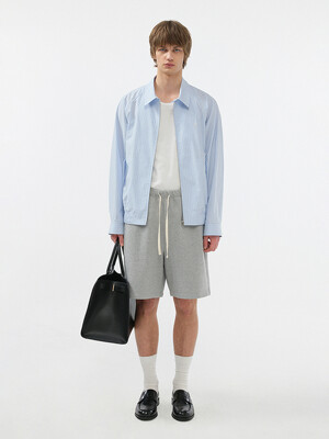 UNISEX CLASSIC SWEAT SHORTS MELANGE GREY_M_UDPA5B122G2
