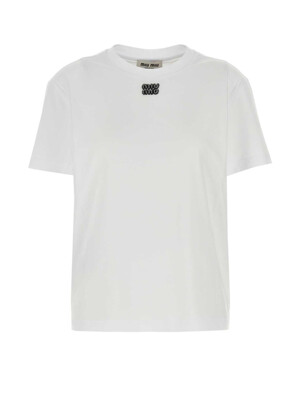[미우미우] FW24  반팔 티셔츠 MJN500SOOO15OK F0009