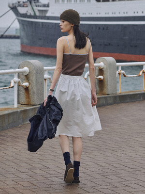 JORDAN FLARE HALF SKIRT_IVORY