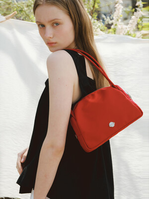 Trapezoid Nylon Shoulder Bag_3colors
