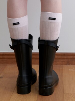 Stripe Eyelet Long Socks_3COL (L251MSC010)
