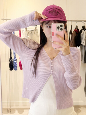[2차리오더][3color] sunny rib knit cardigan 264