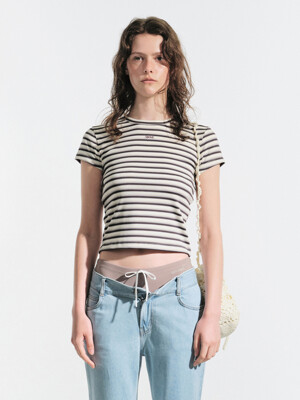 25HS JULIAN STRIPE T-SHIRT (CREAM)