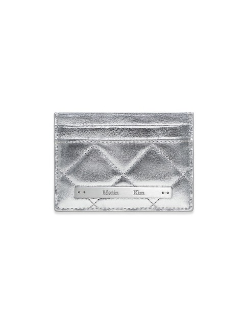 마뗑킴 PUFF QUILT CARD WALLET IN SILVER