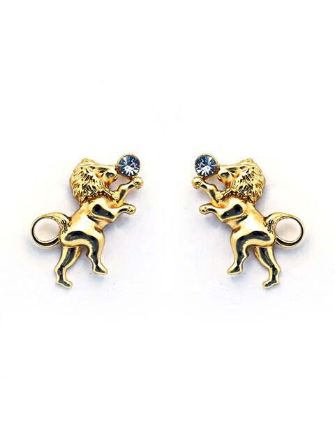 dazzling lion earrings