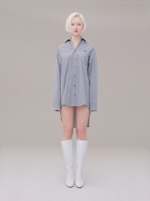 Long tail stripe shirt 004 Darkgray