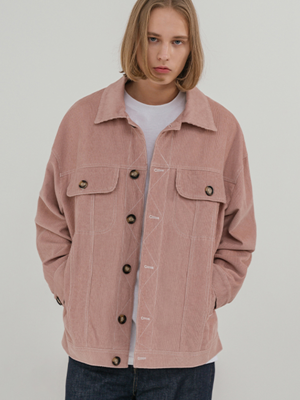Overfit corduroy trucker jacket 1_pink