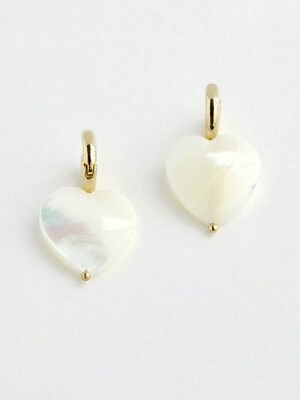 [단독]BIG HEART SHELL EARRING