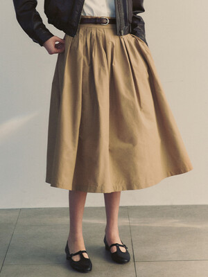 BOROMWAT Flared skirt (Black/Beige)